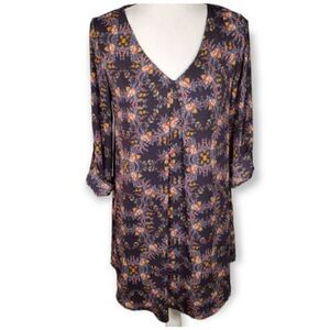 LUSH NAVY FLORAL SHIFT DRESS SZ.M EUC.